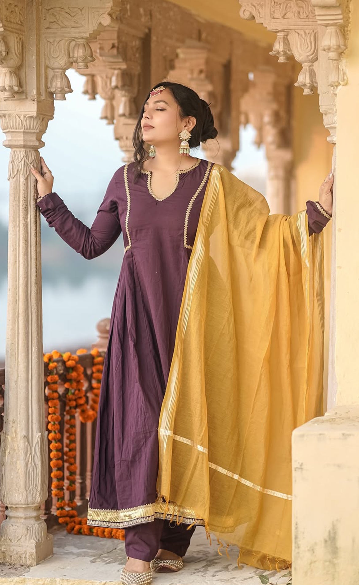 Utsaah Dark Purple Suit Set