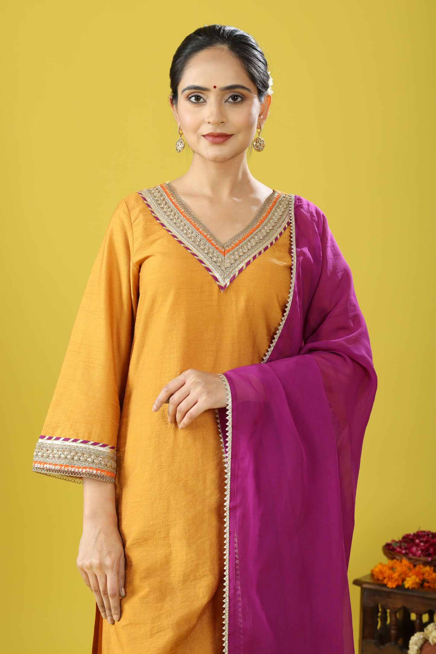 Utsaah Mustard Yellow Kurta Set