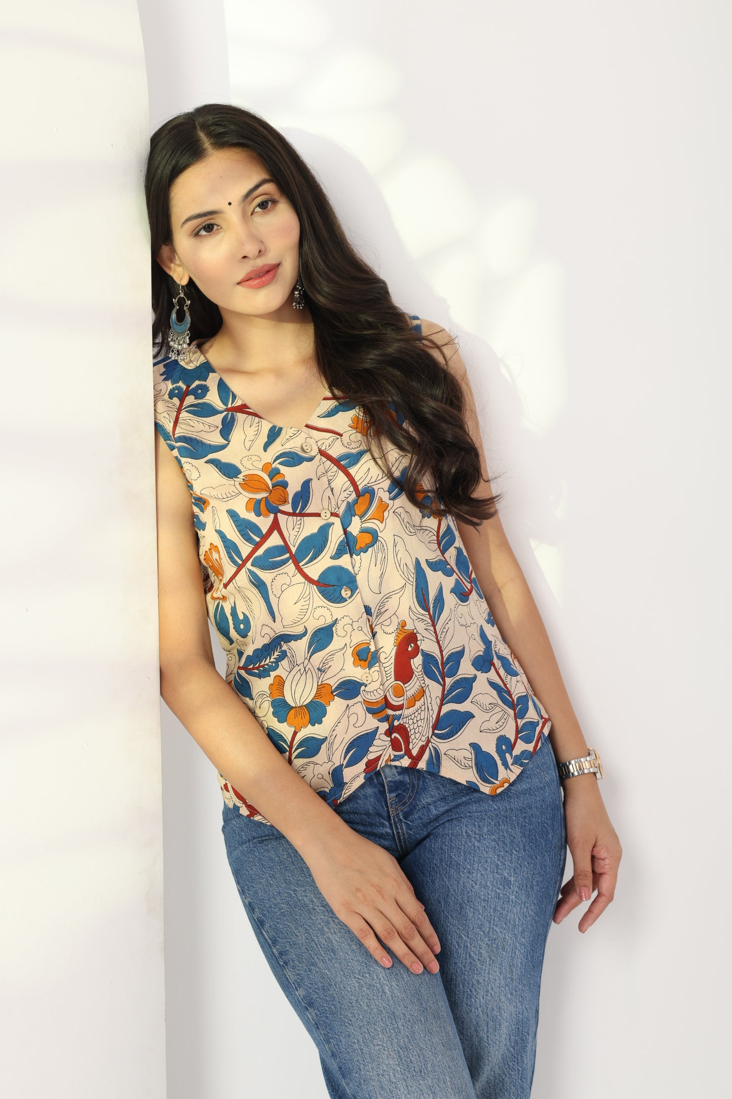 Heer Cream kalamkari Tunic