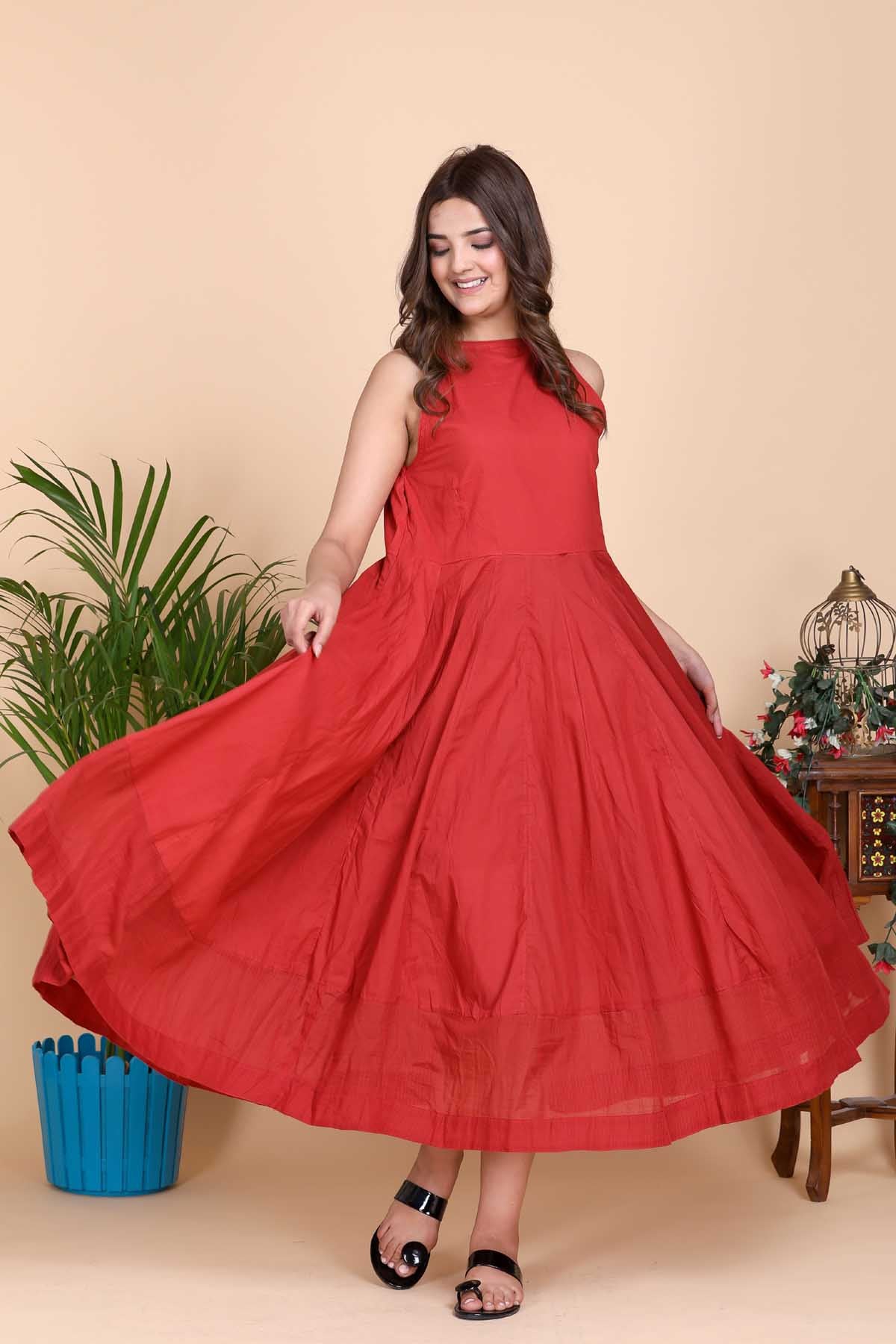 Aseel Maroon Dress with Kota Border