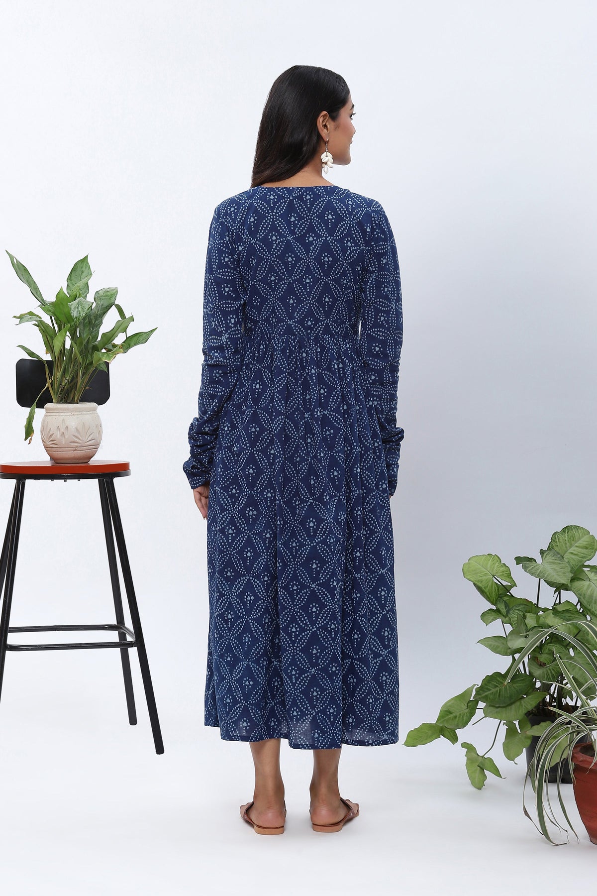 Shravani indigo bagru printed dress