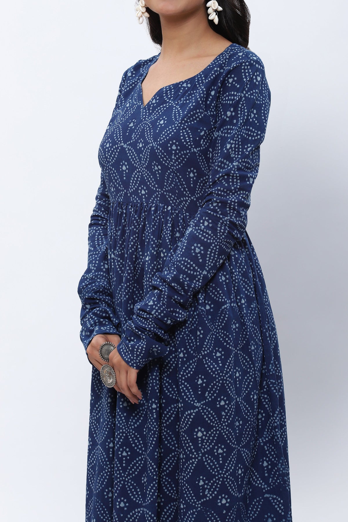 Shravani indigo bagru printed dress