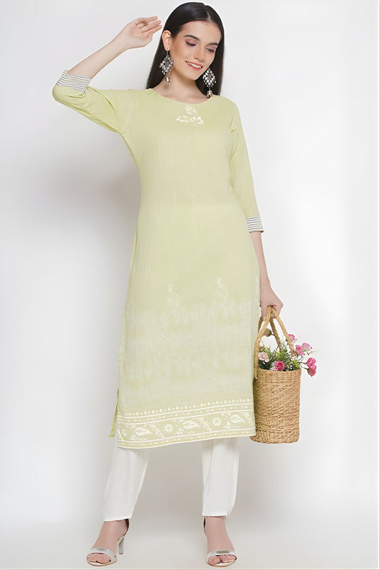 Riwaaz Lime Green Kurta Set