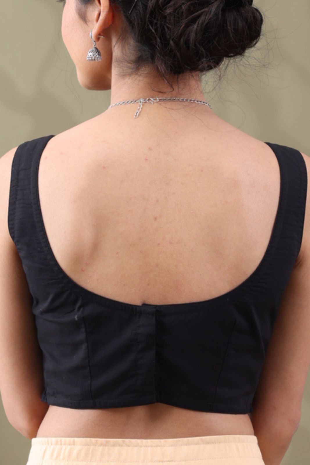 Navya Black Basic cotton Sleeveless Blouse