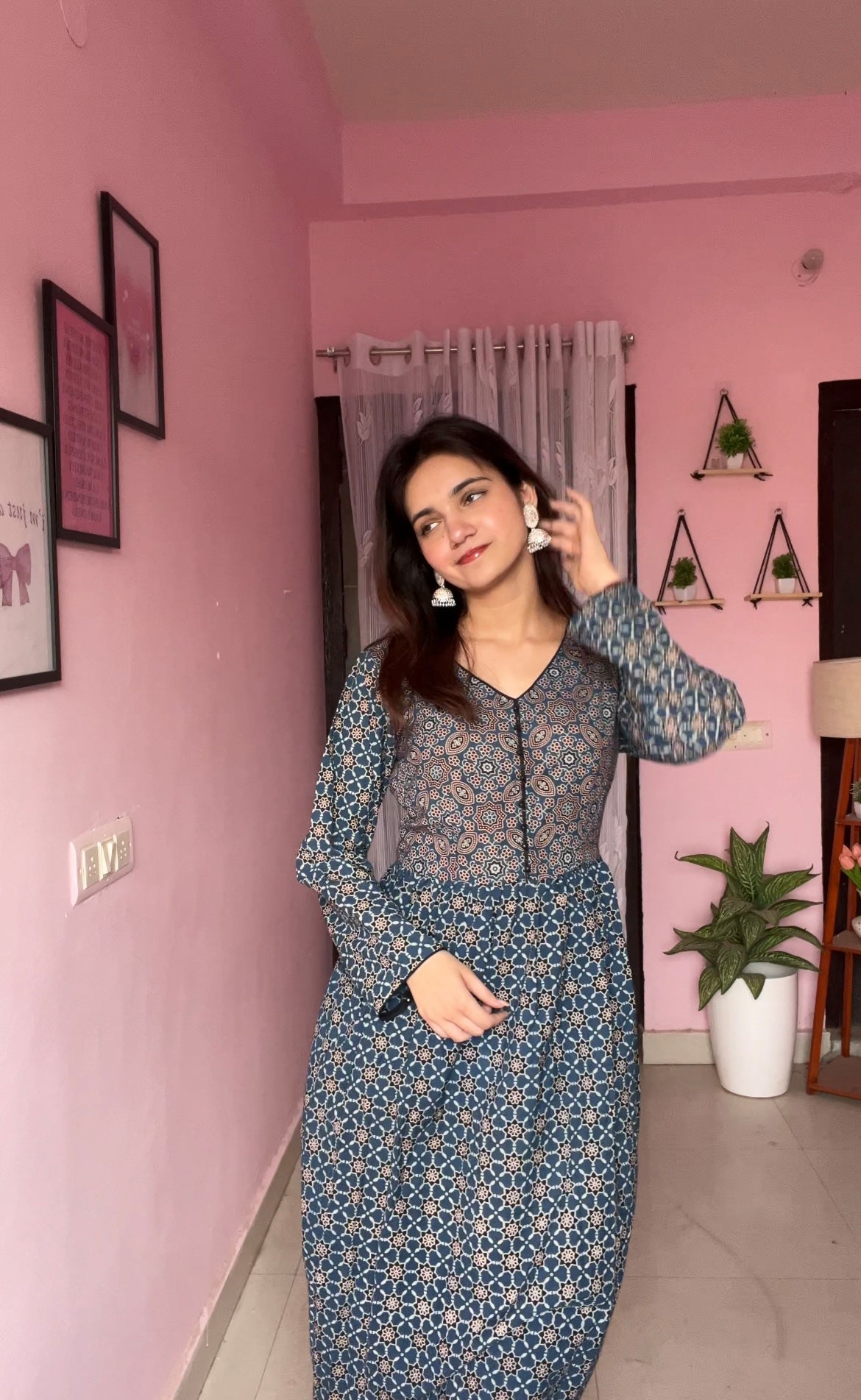 Umang Indigo Ajrakh Kurta Set