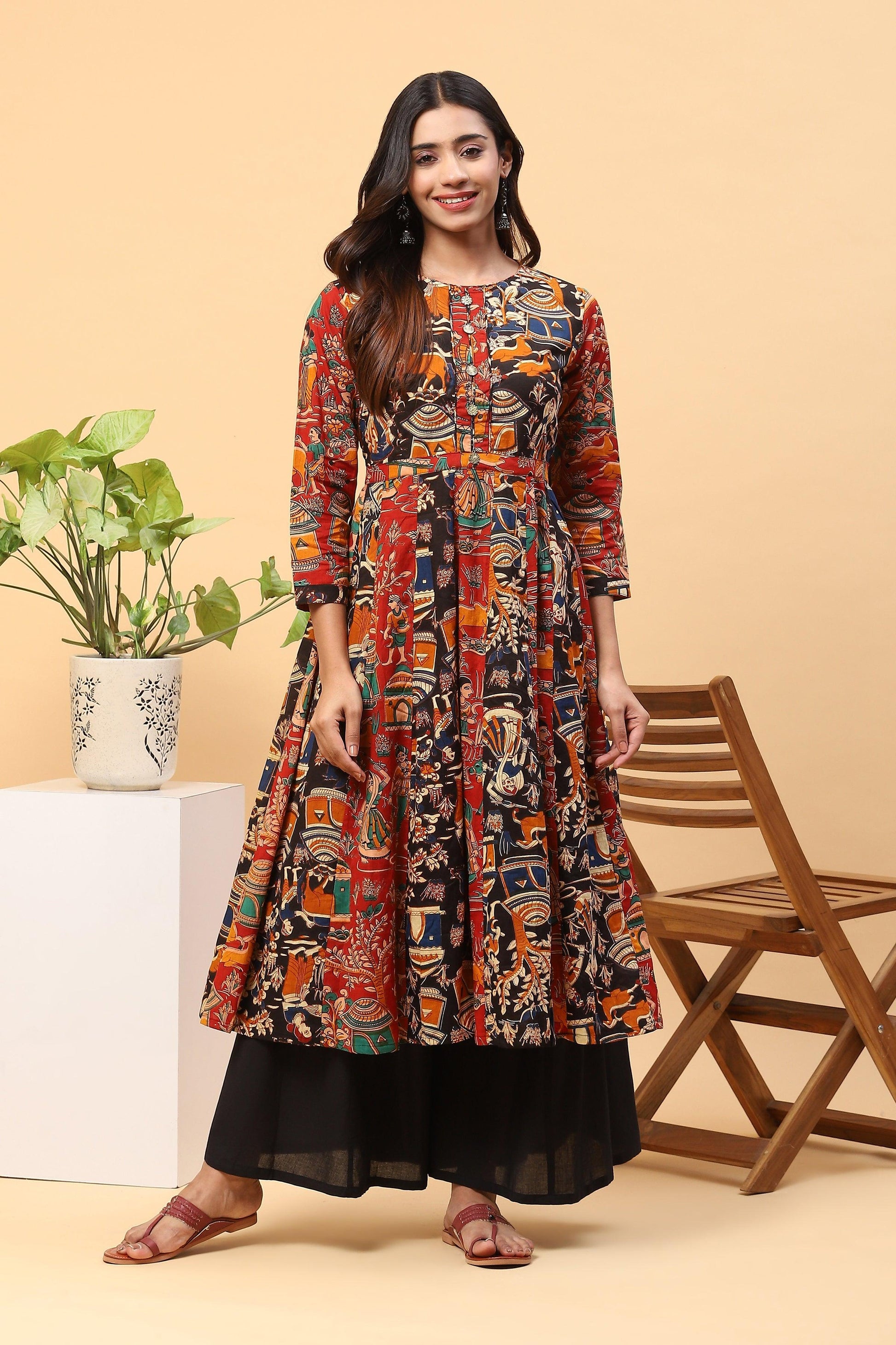 kalamkari dress neck designs Chic Suit Styles: Elevate Your Wardrobe with Fresh Looks