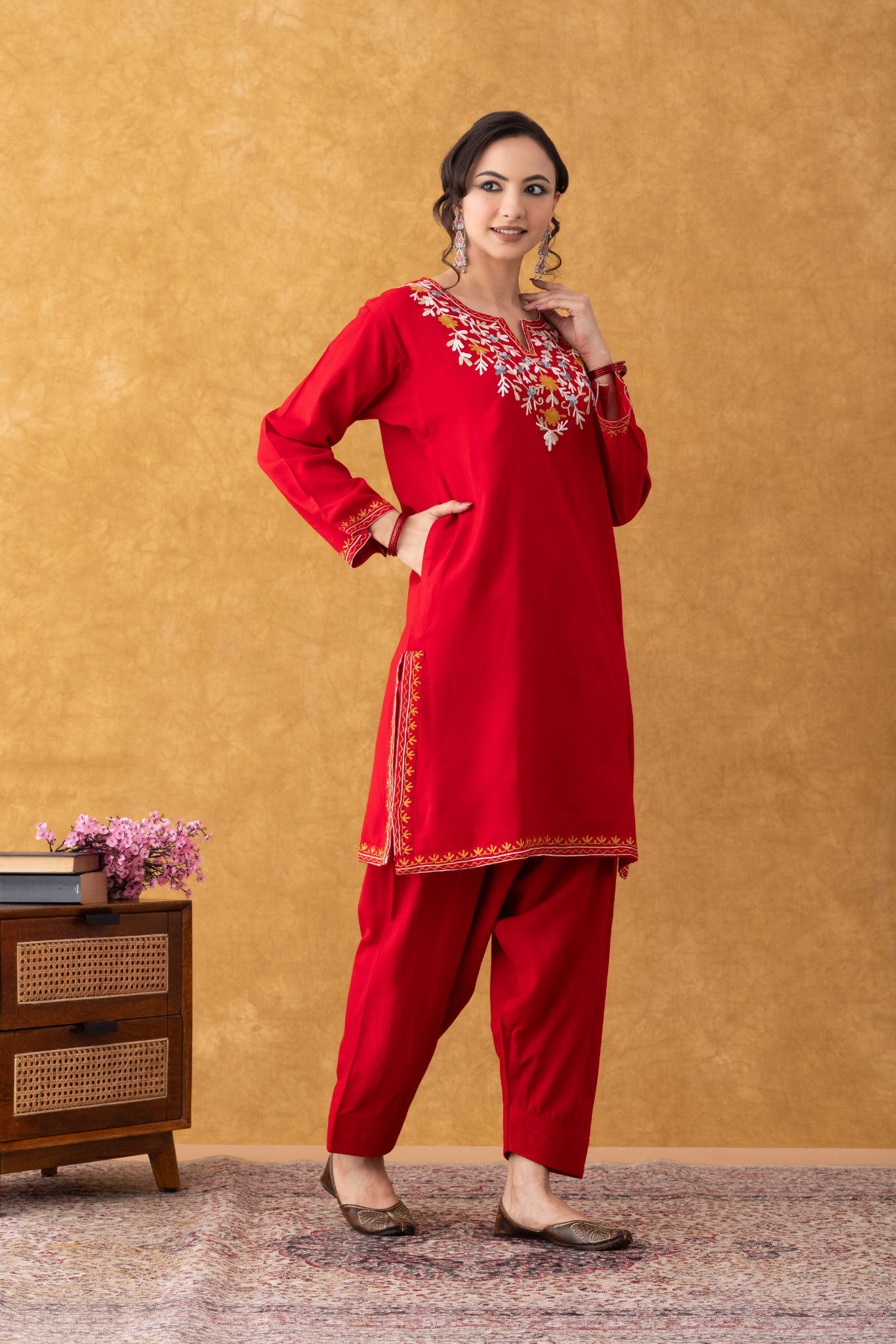 Red Multi Embroidered Phiran Salwar Set, red multi embroidered phiran salwar set kashmiri, red multi embroidered phiran salwar set online, red multi embroidered phiran salwar set online shopping, red embroidered suit, red muslin saree, red white punjabi, red salwar combination kurti, red embroidered kurti, red embroidered kurta, red embroidered dupatta, red embroidery saree, red salwar suit flipkart, winter suits for women, winter suits for men, winter suits designs for ladies, winter suits for women with d