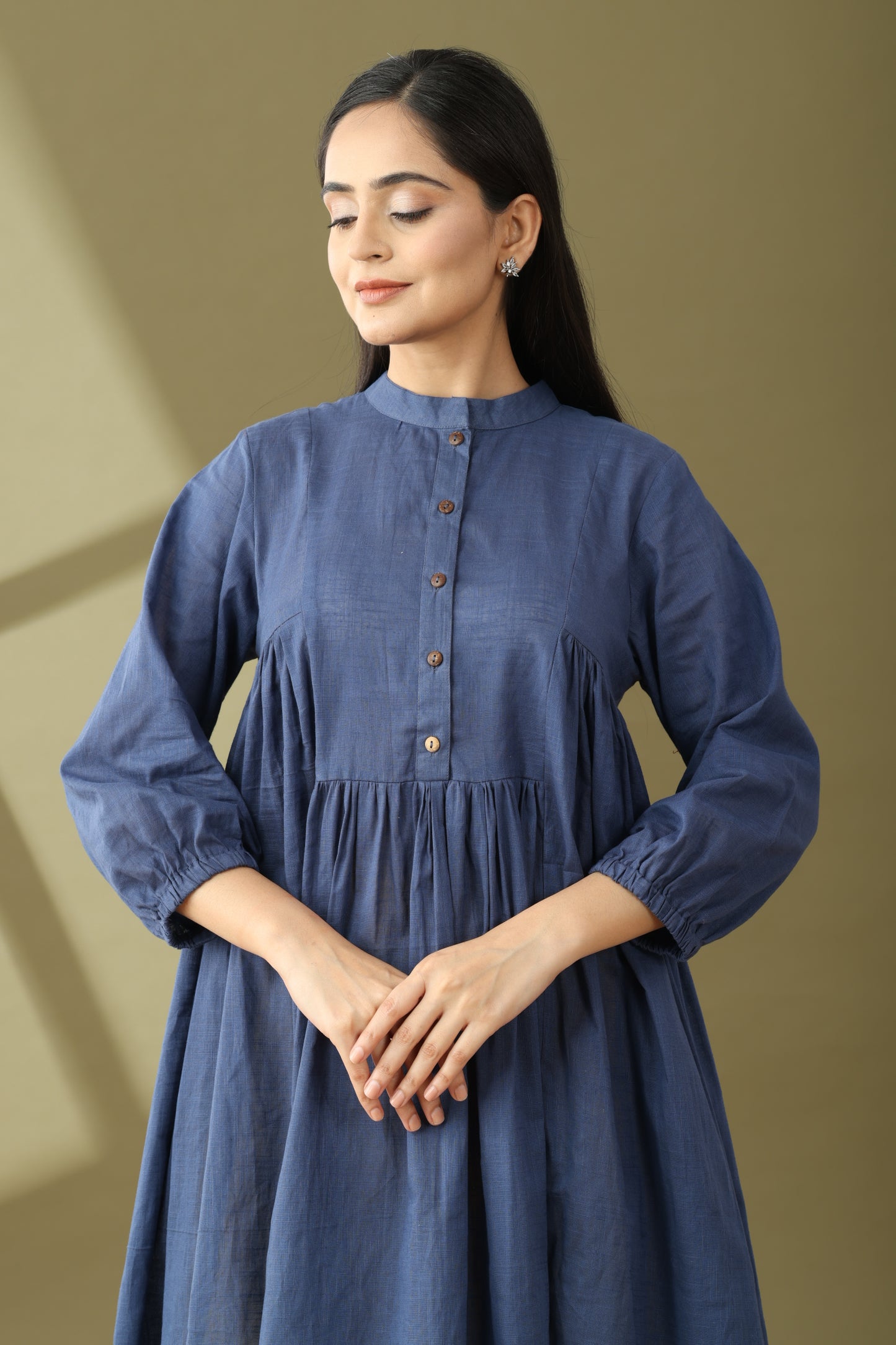 Utsaah True blue and yellow kurta set