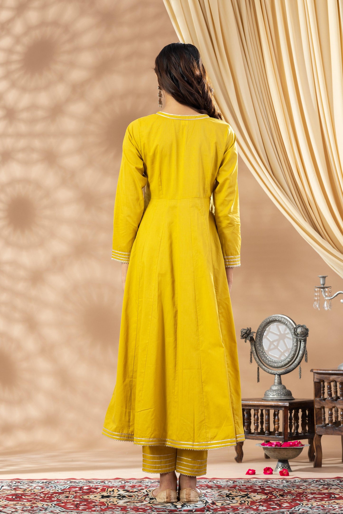 Umang Ochre Angrakha Suit Set