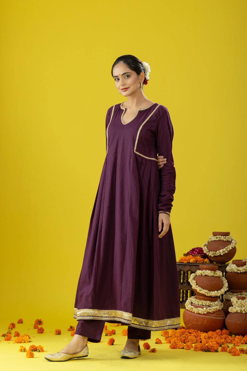 Utsaah Dark Purple Suit Set