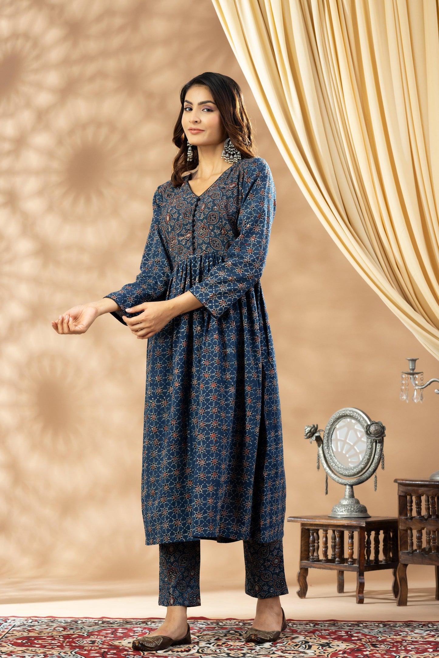 Umang Indigo Ajrakh Kurta Set