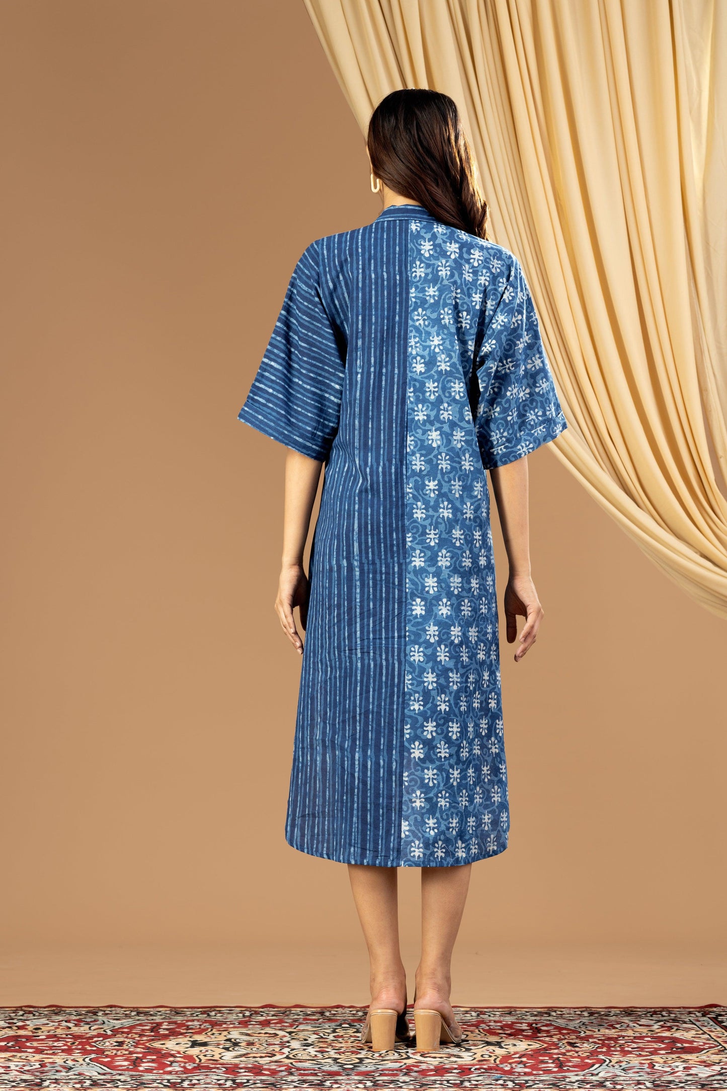 Umang Indigo Bagru Dress