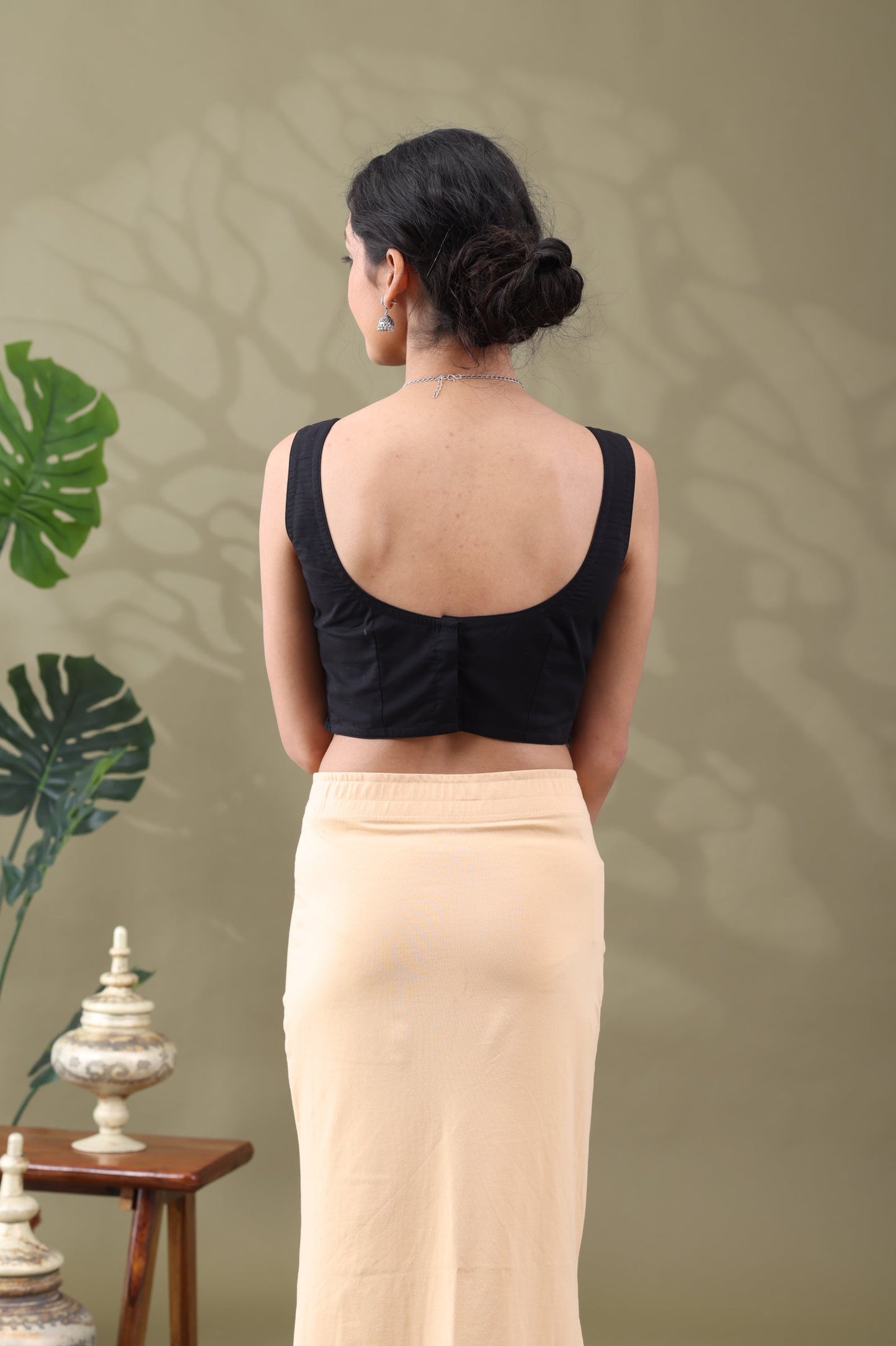 Navya Black Basic cotton Sleeveless Blouse