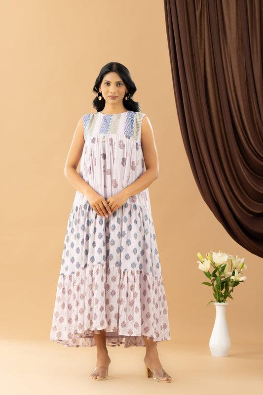 Bahaar Lavender Blush Sleveless Dress