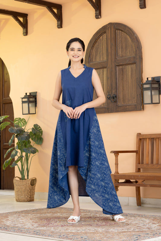 Jugni  Indigo Asymmetrical Dress