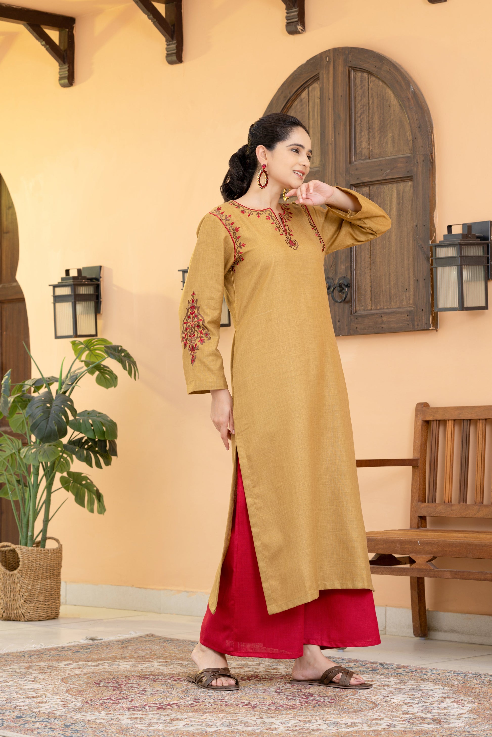 Sheen gold cotton matka kurta set
Phiran style kurta set for women
Cotton matka phiran kurta
Summer phiran kurta set
Embroidered cotton matka kurta set Sheen gold kurta set with palazzo
Pink embroidered phiran kurta
Lightweight cotton kurta set for summer
Office wear cotton kurta set
Festive cotton kurta set for women Sheen gold cotton matka phiran style kurta set for women
Summer friendly cotton phiran kurta with palazzo
Phiran inspired kurta set with machine embroidery
Breathable cotton matka kurta set fo