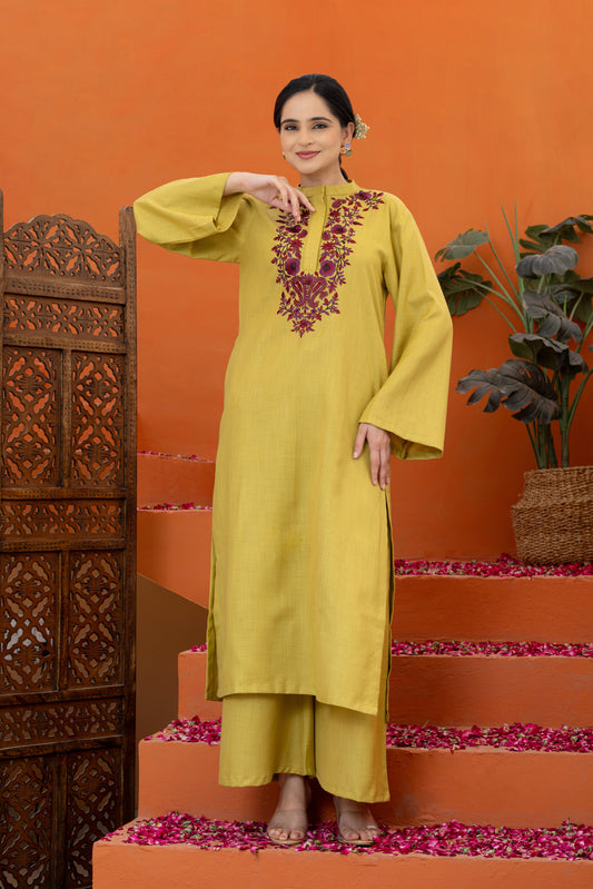 Jugni Yellow Green Phiran Set