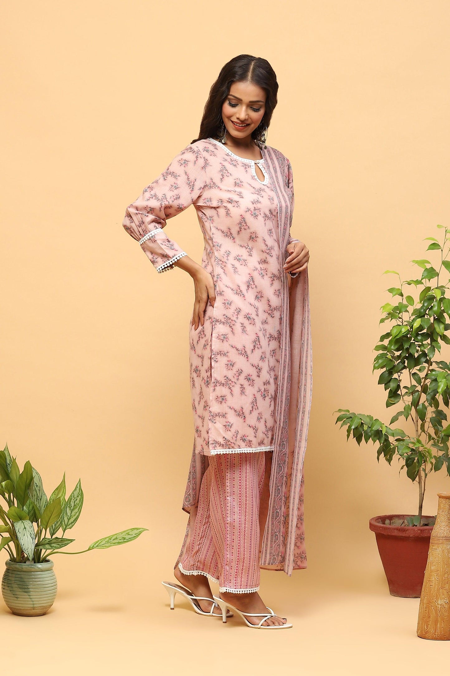 Pihu Light Mauve Digital Print Kurta Set