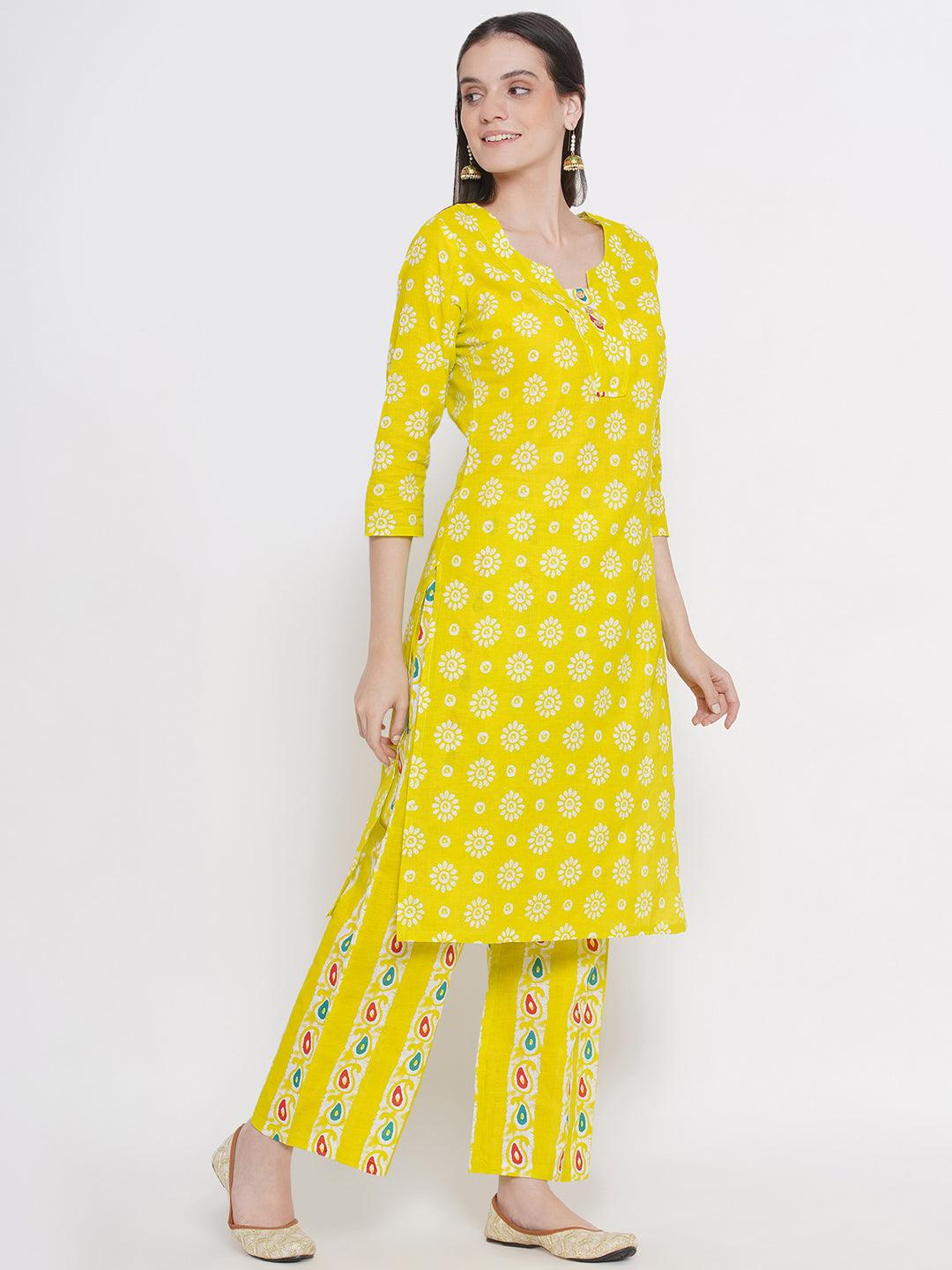 Riwaaz Sunshine Yellow Kurta Set