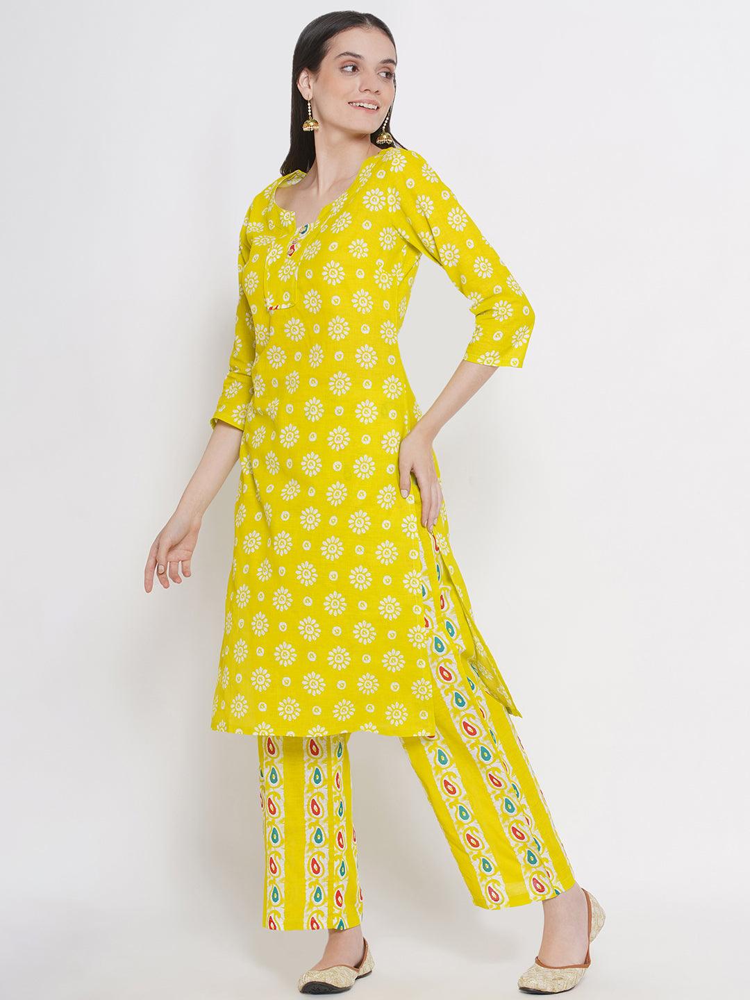 Riwaaz Sunshine Yellow Kurta Set